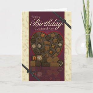 Godmother Birthday Card - Chocolates