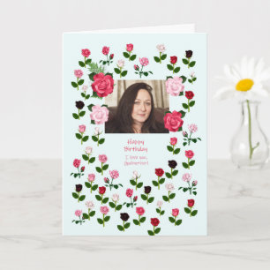 Godmother, Birthday, Roses Card