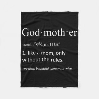 Godmother Funny Definition Grandma Mothers Day  Fleece Blanket