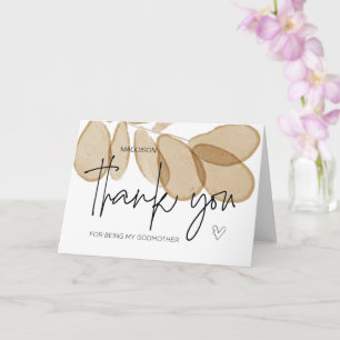 Godmother Gift Thank You for Being My Godfather Ca Card
