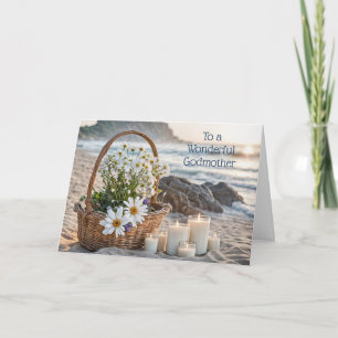 Godmother God Mum Happy Mothers Day with Candles Card