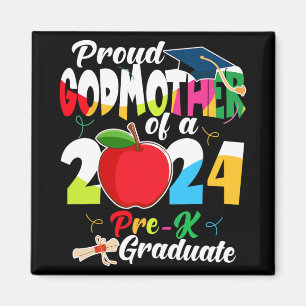 Godmother Of 2024 Pre-k Graduate Mothers Day Grad Magnet