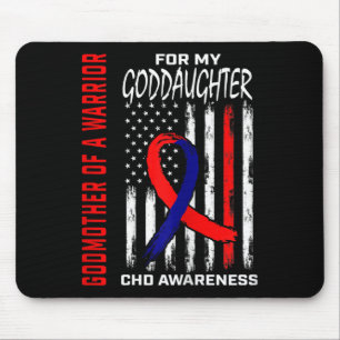 Godmother Of A Warrior Goddaughter Chd Awareness F Mouse Pad