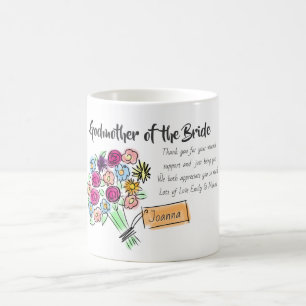 Godmother of Bride Personalised Thank You Message Coffee Mug