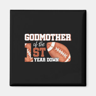 Godmother Of The 1 Year Old Birthday Football 1st Magnet