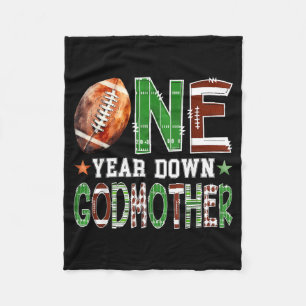 Godmother Of The 1st Birthday Boy Football Fleece Blanket