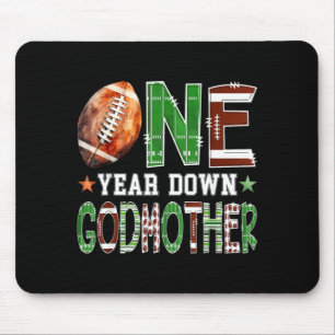 Godmother Of The 1st Birthday Boy Football Mouse Pad