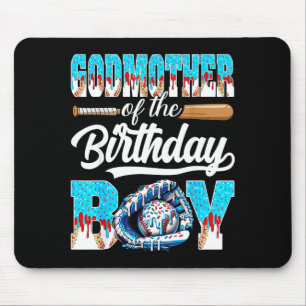 Godmother of The Birthday Boy Baseball Ice Cream Mouse Pad