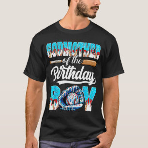 Godmother of the birthday boy baseball ice cream T-Shirt