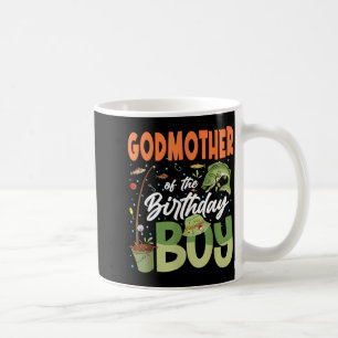 Godmother of the birthday boy fishing family bday coffee mug