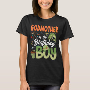 Godmother of the birthday boy fishing family bday T-Shirt