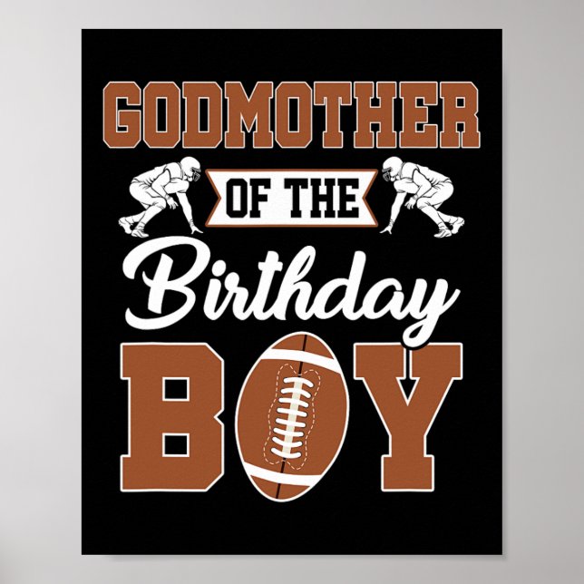 Godmother Of The Birthday Boy Football Party Famil Poster (Front)