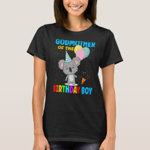 Godmother Of The Birthday Boy Koala Bear Family Ko T-Shirt