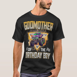 Godmother Of The Birthday Boy Monster Truck T-Shirt