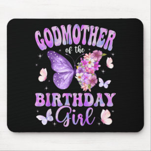 Godmother of The Birthday Girl Butterfly Party Mouse Pad