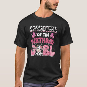 Godmother Of The Birthday Girl Cow Farm Family 1st T-Shirt