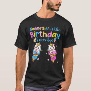Godmother Of The Birthday Sweetie Girl Ice Cream T T-Shirt