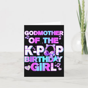 Godmother of the k-pop birthday girls korean music card