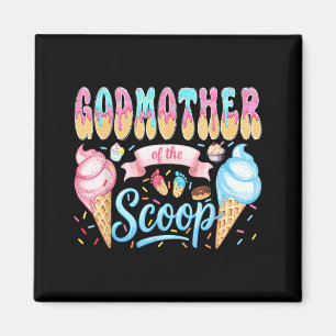 Godmother of The Scoop Ice Cream Gender Reveal Magnet