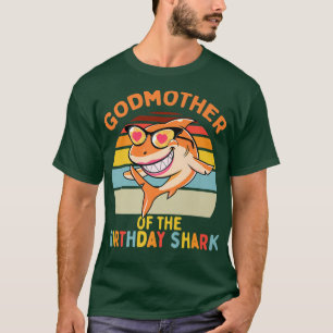 Godmother of the Shark Birthday God Mum Matching F T-Shirt