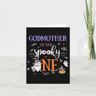 Godmother Of The Spooky One Halloween Ghost 1st Y Card