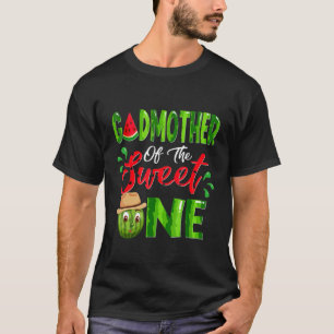 Godmother Of The Sweet One Birthday Watermelon Mat T-Shirt