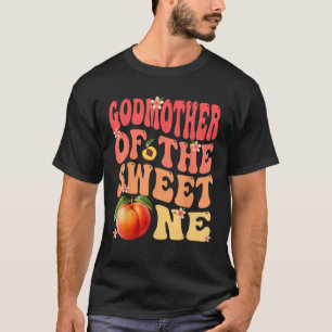 GodMother Of The Sweet One Peach 1St Birthday Girl T-Shirt