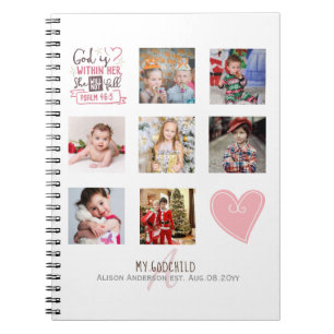 GODMOTHER PHOTO COLLAGE Gift with verse can edit Notebook