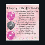 Godmother poem - 18th Birthday Notepad<br><div class="desc">A great gift for a godmother on her 18th birthday</div>