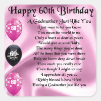 Godmother Poem - 60th Birthday Design