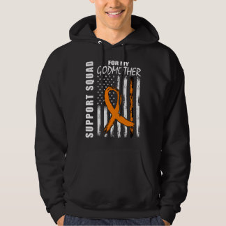 Godmother Support Squad Leukaemia Awareness USA Fl Hoodie