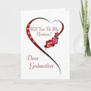 Godmother, Swirling heart Hostess invite