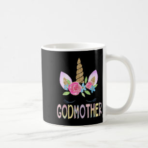 Godmother Unicorn Floral Birthday Girl Family Matc Coffee Mug