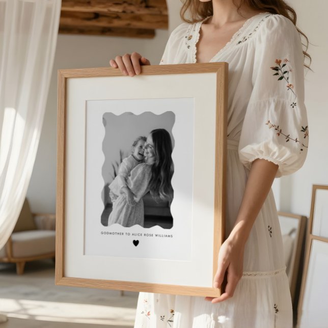 Godmother Wavy Photo Keepsake Print (Zazzle Godmother Wavy Photo Keepsake Print)