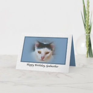 Godmother's Birthday Card with Cat