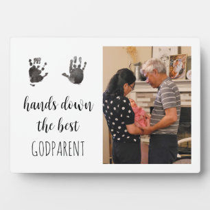 Godparent Handprint Photo  Plaque