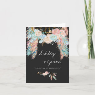 Godparent Proposal Card   Boho Dreamcatcher