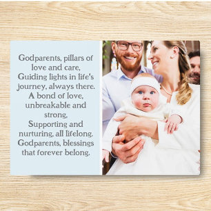 Godparents and Godchild Custom Plaque with Easel
