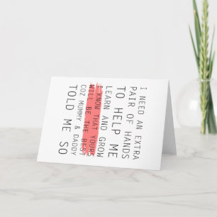 godparents holiday card