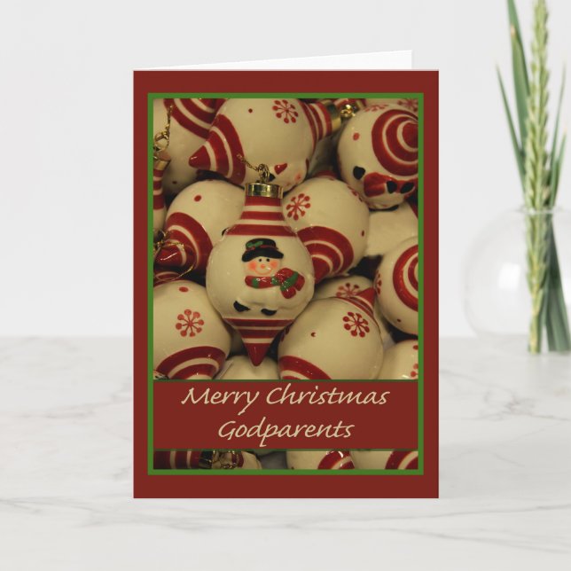 Godparents Merry Christmas card (Front)