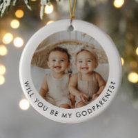 Godparents Photo Proposal Girl Boy Twins