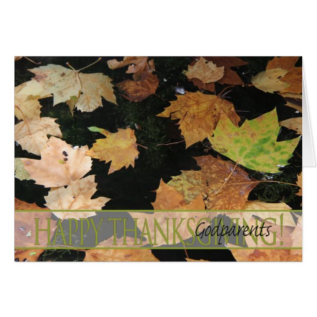 Godparents Thanksgiving Card (Front Horizontal)