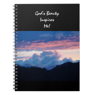 God's Beauty inspires me! notebook Sunset Clouds