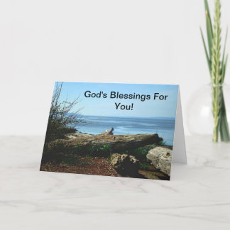 God's Blessing For You!  Condolences Card