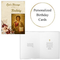 God's Blessings Birthday Orthodox Icon Christ