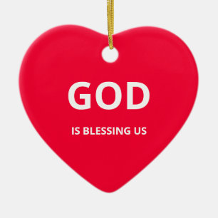 God's Blessings Ceramic Ornament