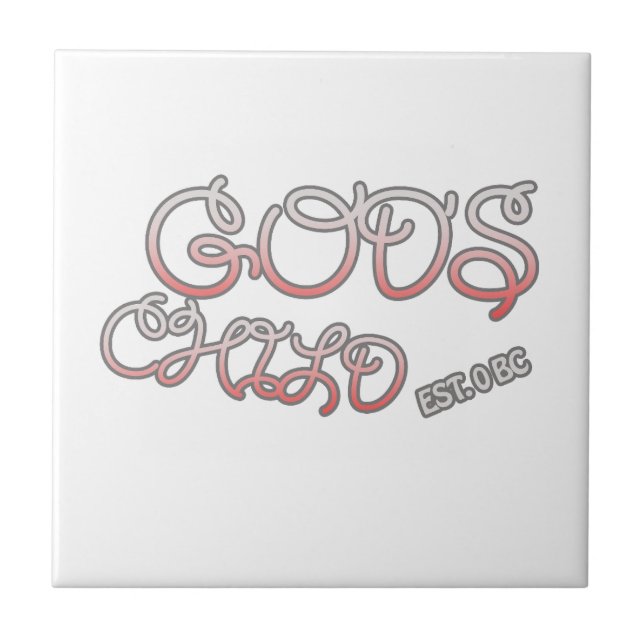 God's Child Ceramic Tile (Front)