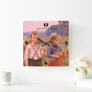 "God's Creation Is Beautiful" Wall Clock
