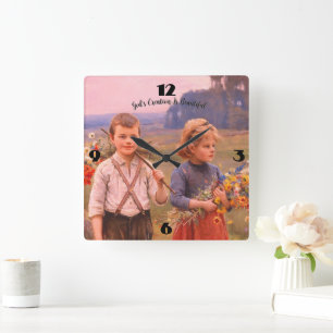 "God's Creation Is Beautiful" Wall Clock