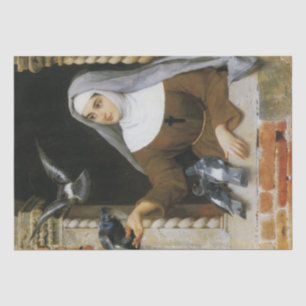 God's Creatures (Nun Feeding Birds) Tissue Paper